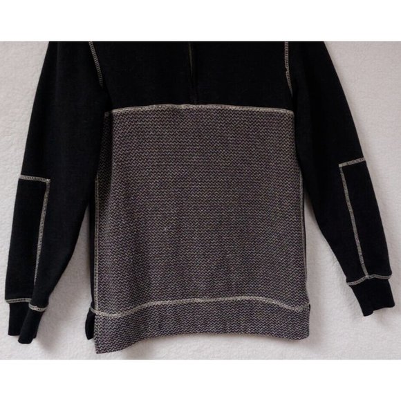 Buckle BKE Mens Small 1/4 Zip Geometric Distressed Pull Over Sweatshirt Hoodie - Picture 3 of 11